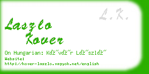 laszlo kover business card